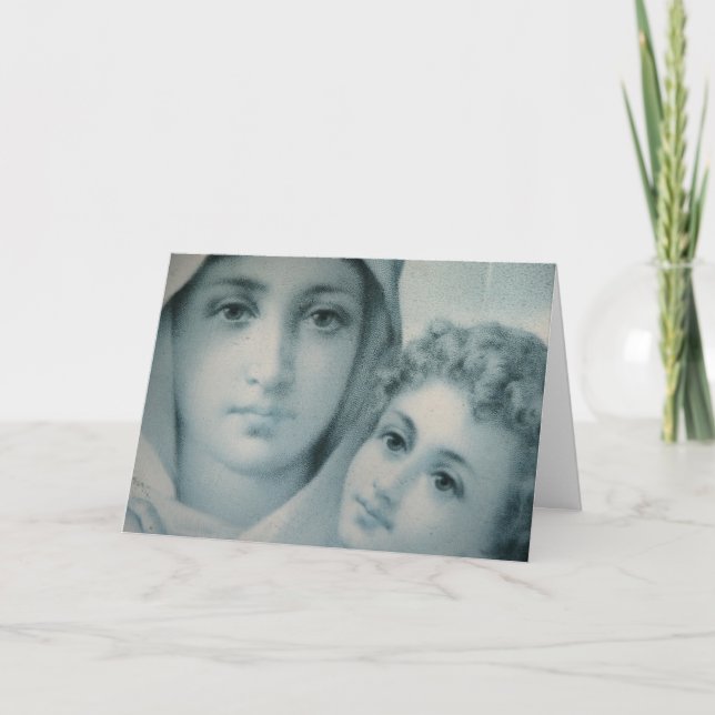 Cartes Pour Fêtes Annuelles Marie et Jésus Noël (Devant)