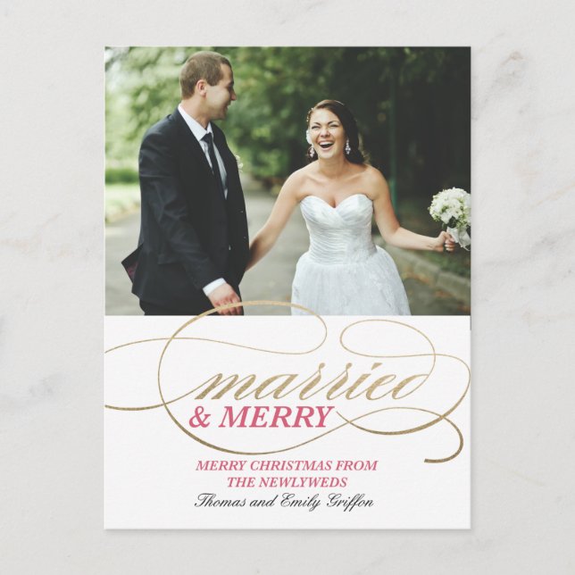 Cartes Pour Fêtes Annuelles Marié et Joyeux | Noël (Devant)