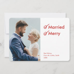 Cartes Pour Fêtes Annuelles Marié et Joyeux   Photo neuve