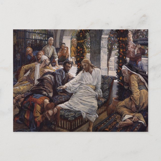 Cartes Pour Fêtes Annuelles Marie Laver les pieds de Jésus (Devant)