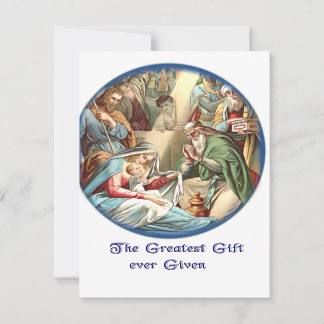 Cartes Pour Fêtes Annuelles Marie mère et bébé Jésus (Devant)