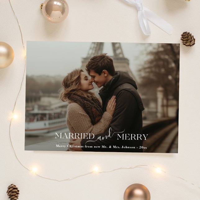 Cartes Pour Fêtes Annuelles Mariée de Noël et Joyeuse photo (Créateur téléchargé)
