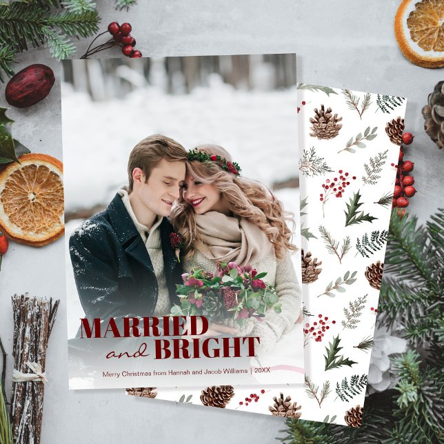 Cartes Pour Fêtes Annuelles Mariée et Noël brillant (Créateur téléchargé)