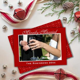 Cartes Pour Fêtes Annuelles Mariée mariée mariée avec une nouvelle photo de No