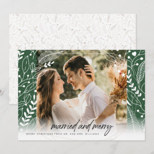 Cartes Pour Fêtes Annuelles Mariés et Joyeux Élégants