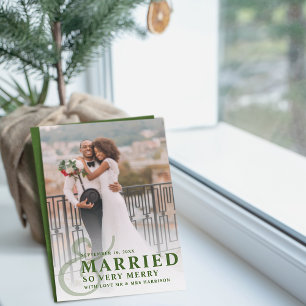 Cartes Pour Fêtes Annuelles Mariés Et Si Gais Mariage Photo Jeunes Mariés