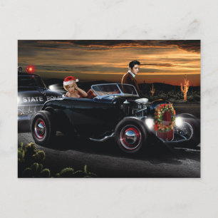 Cartes Pour Fêtes Annuelles Marilyn et Elvis Christmas Joy Ride