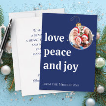 Marine Bleu Noël Famille Photo Amour Paix Joie