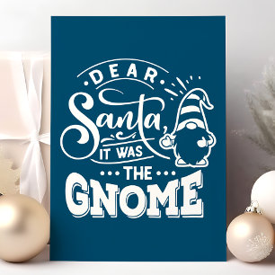 Cartes Pour Fêtes Annuelles Marine Cher Père Noël C'Était Le Noël Gnome