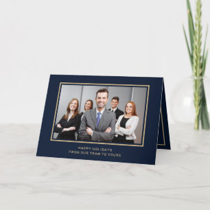 Cartes Pour Fêtes Annuelles Marine Gold Corporate Business