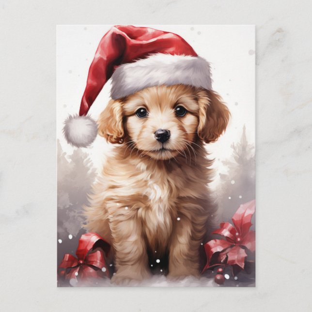 Cartes Pour Fêtes Annuelles Marionnette mignonne en bouffée dans un chapeau de (Devant)
