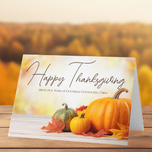 Cartes Pour Fêtes Annuelles Marketing d'entreprise personnalisable bon thanksg