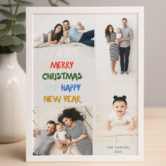 Cartes Pour Fêtes Annuelles Marry Christmas & Happy New Year 4 Photos Ash