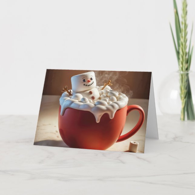 Cartes Pour Fêtes Annuelles Marshmallow Snowman (Devant)