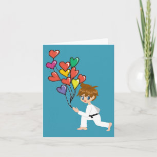 Cartes Pour Fêtes Annuelles Martial Arts Boy Valentine Cards