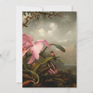 Cartes Pour Fêtes Annuelles Martin Johnson Heade - Orchidée Et Colibri