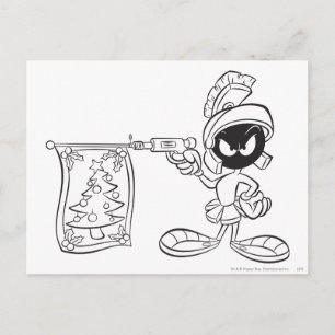 Cartes Pour Fêtes Annuelles MARVIN MARTIAN™ Arbre de Noël Pop Gun