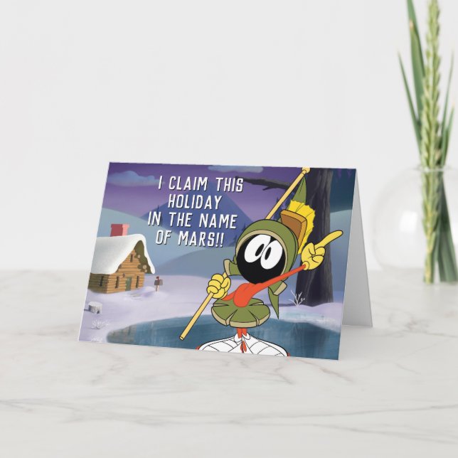 Cartes Pour Fêtes Annuelles MARVIN MARTIAN™ Cabine d'hiver (Devant)