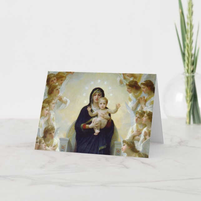 Cartes Pour Fêtes Annuelles Mary avec des anges - Regina Angelorum (Devant)