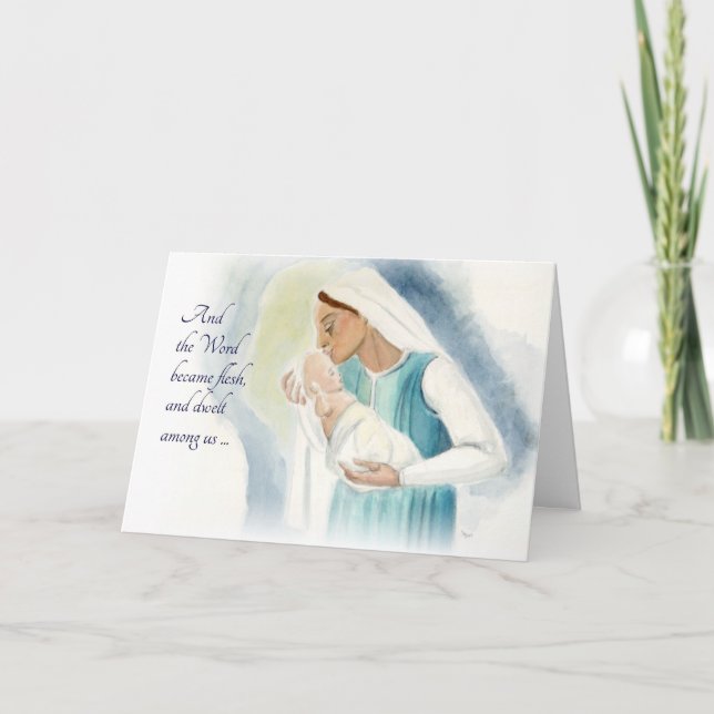 Cartes Pour Fêtes Annuelles Mary et enfant (Devant)