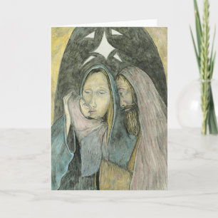 Cartes Pour Fêtes Annuelles Mary Joseph And Baby Jésus Christ