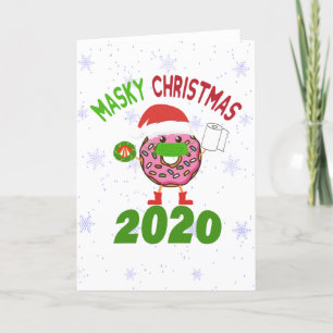 Cartes Pour Fêtes Annuelles Masky Christmas Donut Père Noël Quarantine Christm