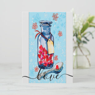 Cartes Pour Fêtes Annuelles Mason Jar de l'amour