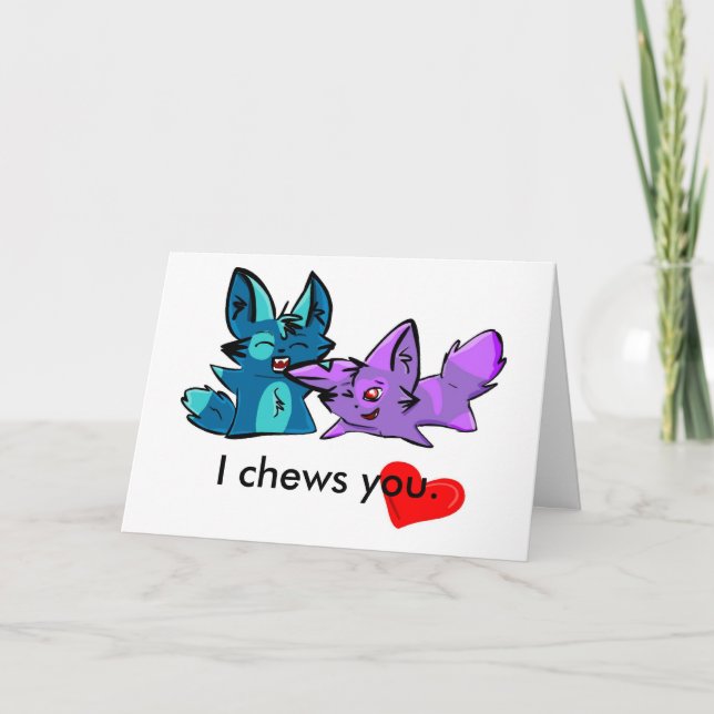 Cartes Pour Fêtes Annuelles Mastications I vous (Devant)