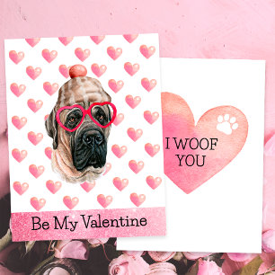 Cartes Pour Fêtes Annuelles Mastiff anglais Je te veux Chien Saint Valentin