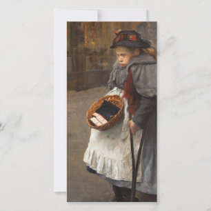 Cartes Pour Fêtes Annuelles Matchstick Girl pauvre rue Urchin Pauvreté urbaine