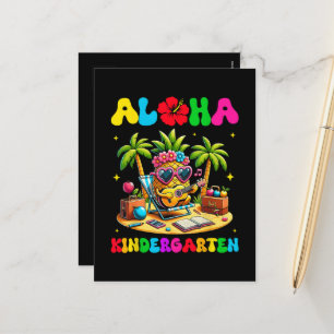 Cartes Pour Fêtes Annuelles Maternelle Aloha Ananas Hawaï Rentree Scolaire