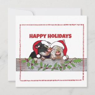 Cartes Pour Fêtes Annuelles Mates de porc de Noël