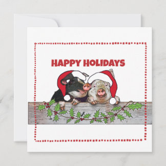 Cartes Pour Fêtes Annuelles Mates de porc de Noël