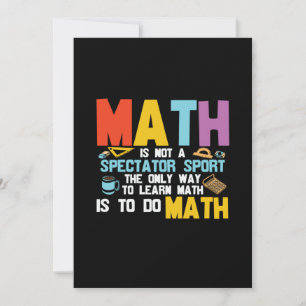 Cartes Pour Fêtes Annuelles Math Enseignant Math Math N'Est Pas Un Spectateur 