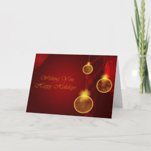 Cartes Pour Fêtes Annuelles Matins d'or et rouges