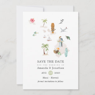 Cartes Pour Fêtes Annuelles Maui - Hawaii Destination Mariage