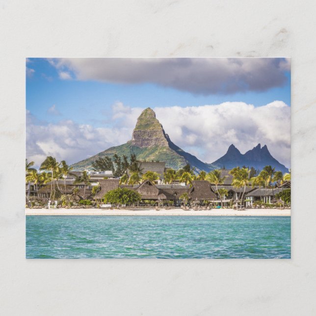 Cartes Pour Fêtes Annuelles Maurice Océan Indien Flic En flac Plage Souvenir (Devant)