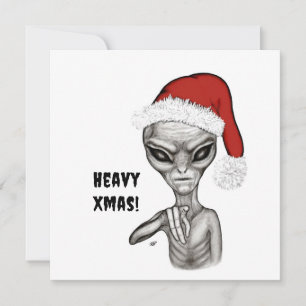 Cartes Pour Fêtes Annuelles Mauvais Alien, Lourds Noël !