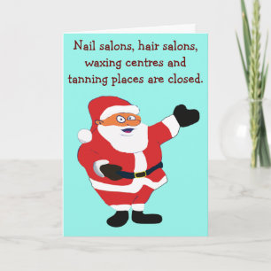 Cartes Pour Fêtes Annuelles Mauvais Père Noël Covid 19 Plaisanter Humour Class
