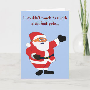 Cartes Pour Fêtes Annuelles Mauvais Père Noël Covid 19 Plaisanter Humour Class