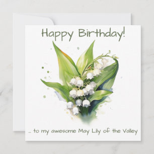 Cartes Pour Fêtes Annuelles May Lily de la vallée
