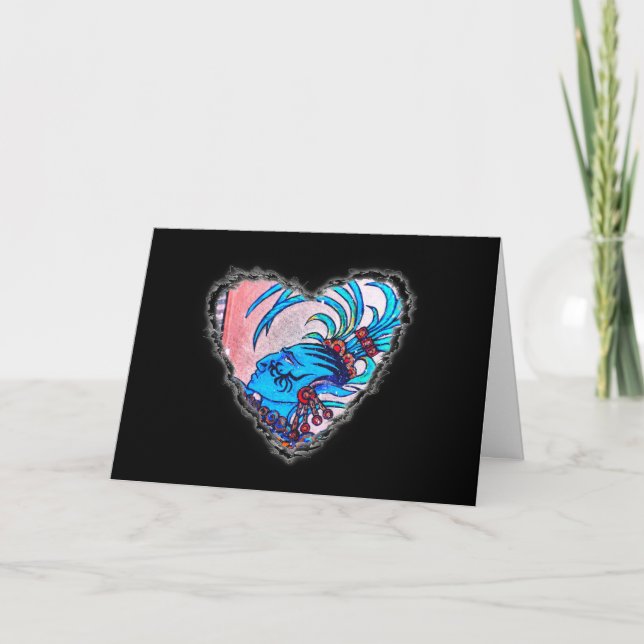 Cartes Pour Fêtes Annuelles Mayan Elf : Défiance (Devant)