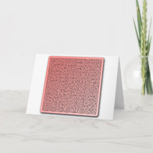Cartes Pour Fêtes Annuelles Maze rouge