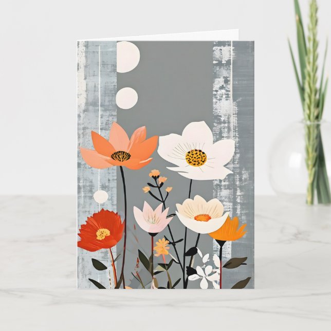 Cartes Pour Fêtes Annuelles MCM Fleurs de médias mixtes Fête des mères (Devant)