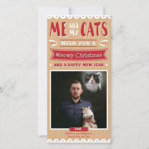 Cartes Pour Fêtes Annuelles Me and My Cats Christmas