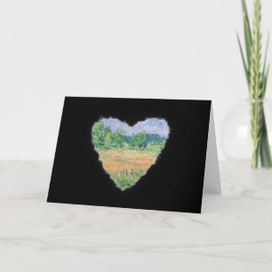 Cartes Pour Fêtes Annuelles Meadow Heart Romance Valentine Love Card