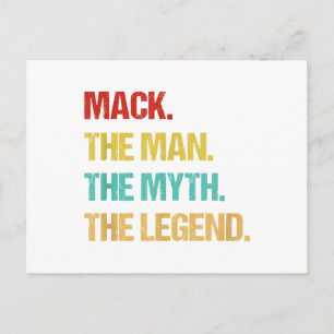 Cartes Pour Fêtes Annuelles Mec Mack L'Homme Le Mythe La Légende