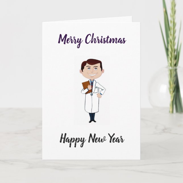 CARTES POUR FÊTES ANNUELLES ***MÉDECIN*** À NOËL *BEAUX MOTS* (Devant)