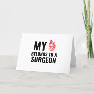 Cartes Pour Fêtes Annuelles Médecin chirurgien coeur drôle