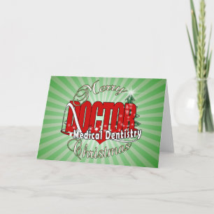 CARTES POUR FÊTES ANNUELLES MÉDECIN DENTISTE MÉDICALE MERRY NOËL